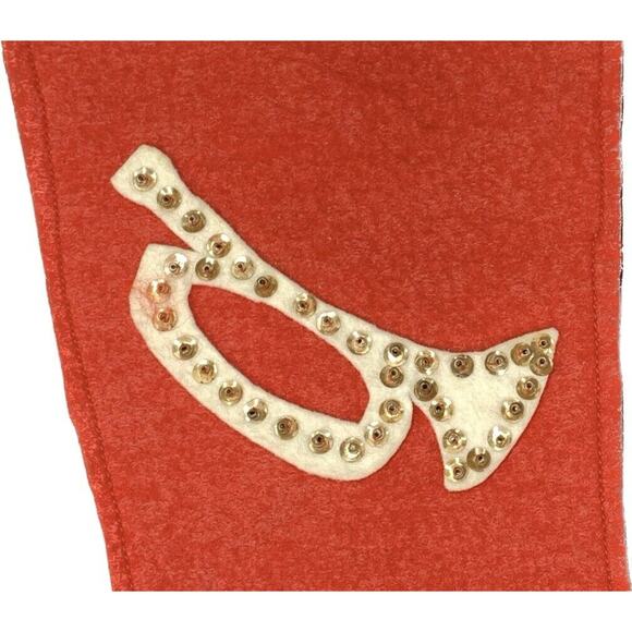 Mid-Century Modern Felt Handmade Christmas Stocking Personalized Graham - Picture 4 of 8